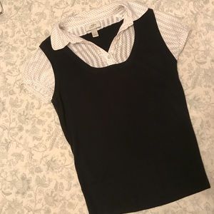 Ann Taylor Loft sweater vest with blouse